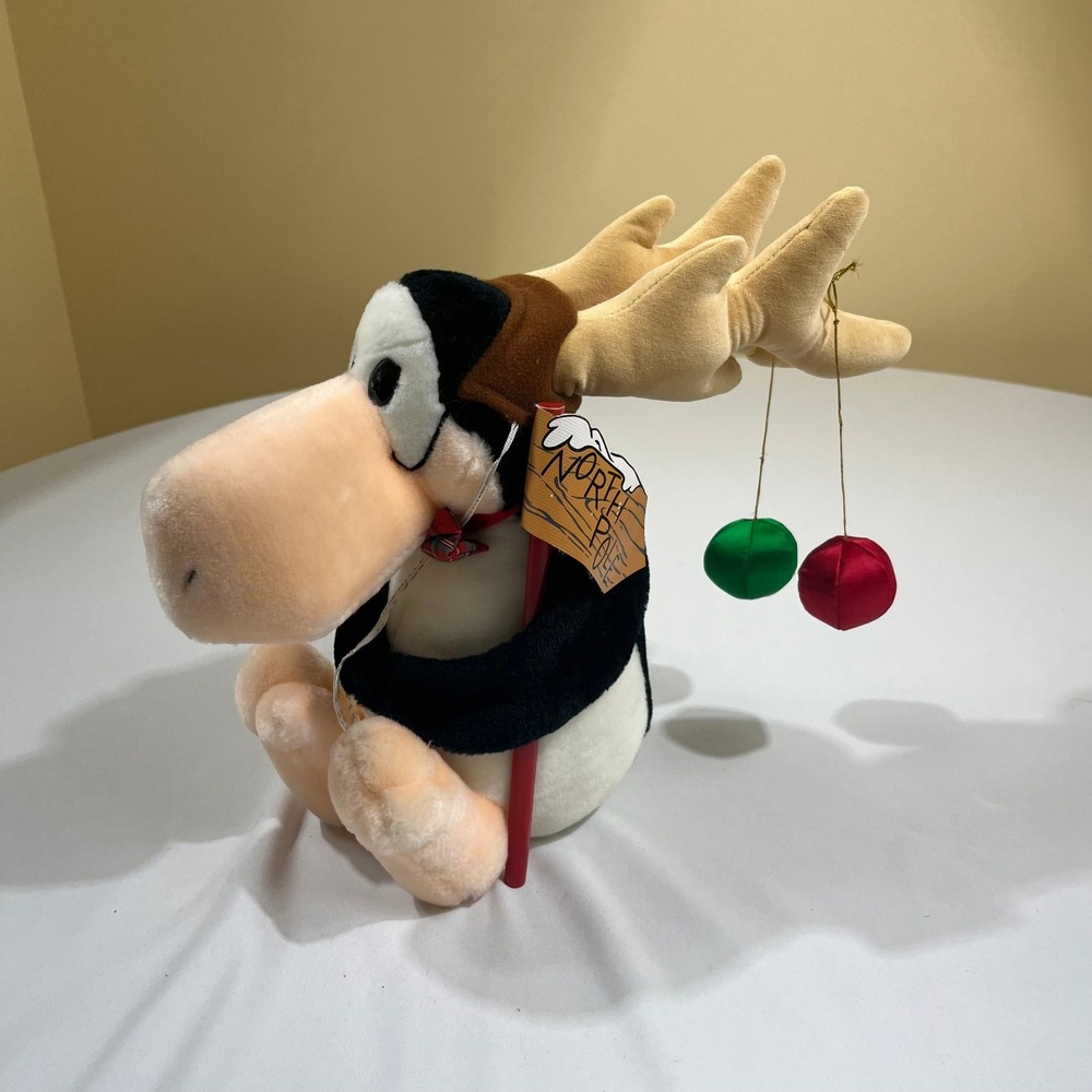 Dakin Opus the Penguin Plush Bloom County 9in Reindeer 1985 Holiday Decor